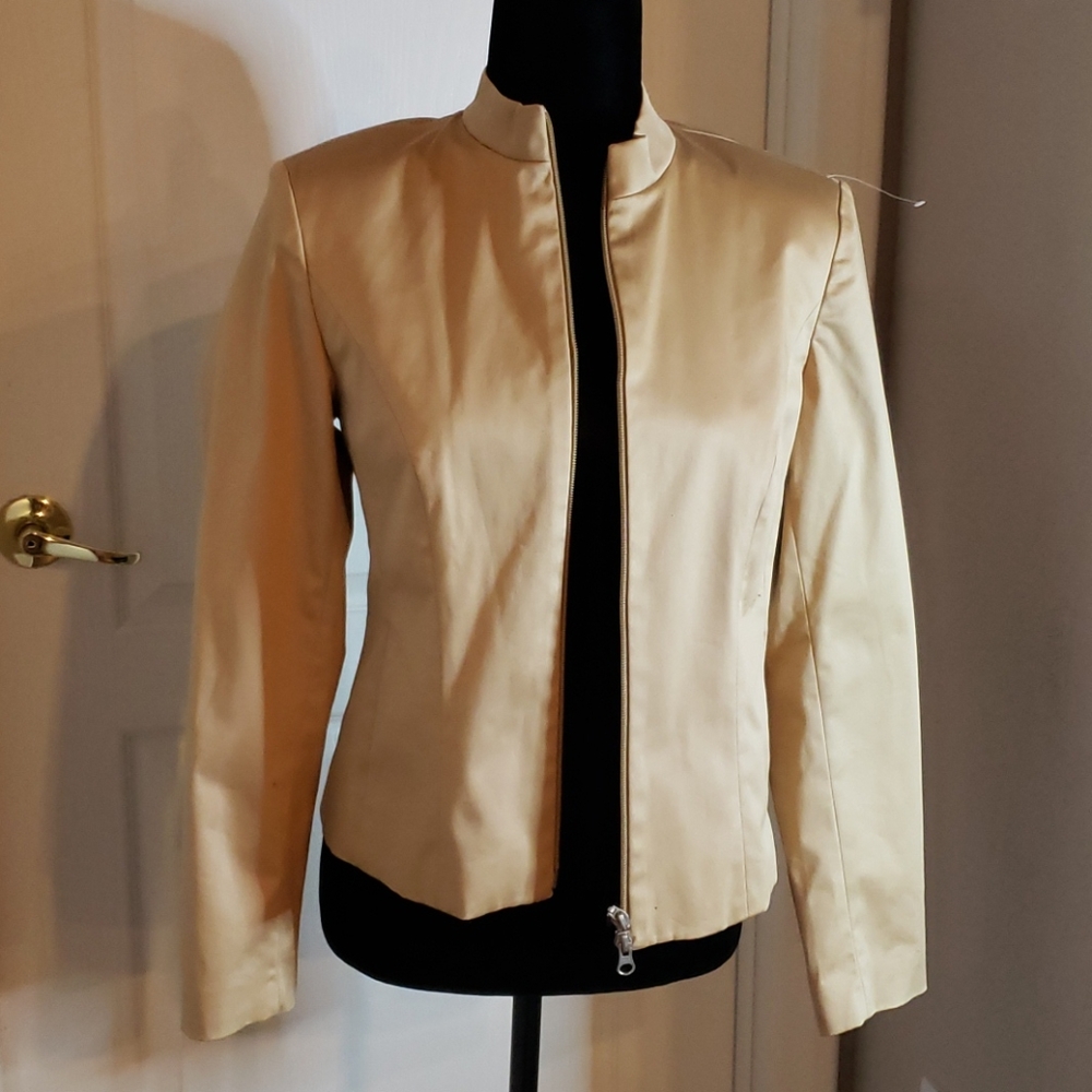 The Limited Gold Zipper Jacket/Blazer Small